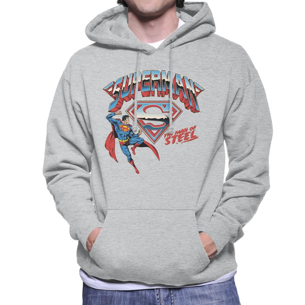 Superman Logo The Man Of Steel Men's Hooded Sweatshirt-ALL + EVERY