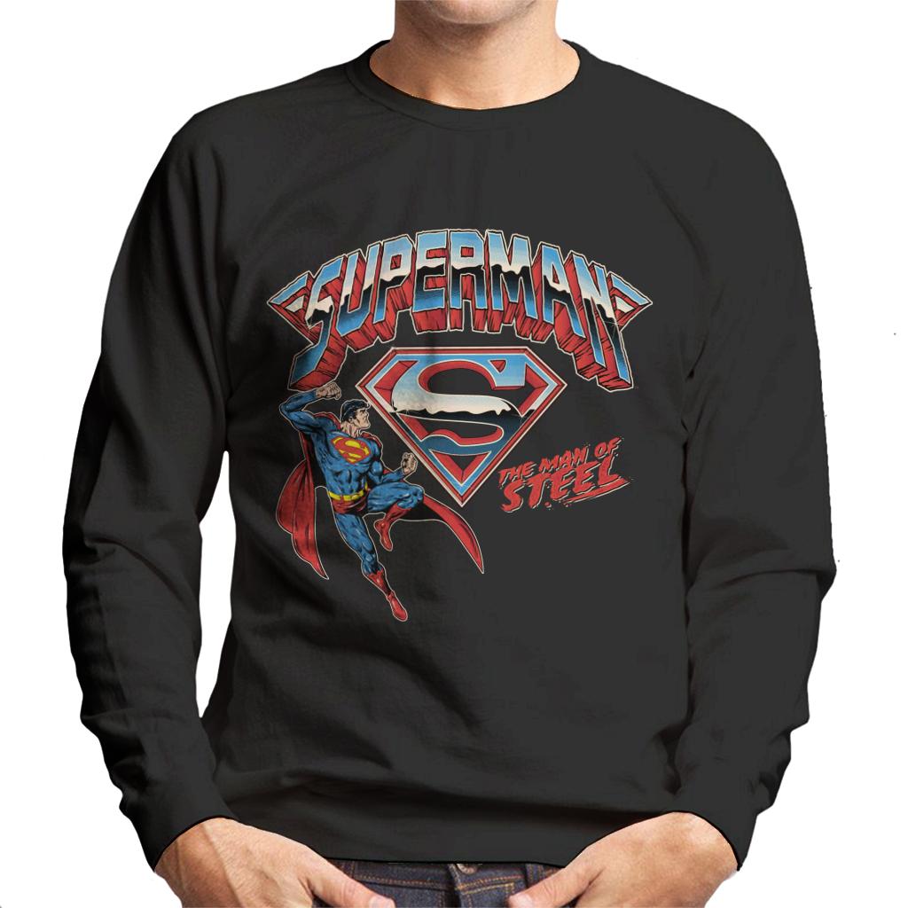 Superman Logo The Man Of Steel Men's Sweatshirt-ALL + EVERY