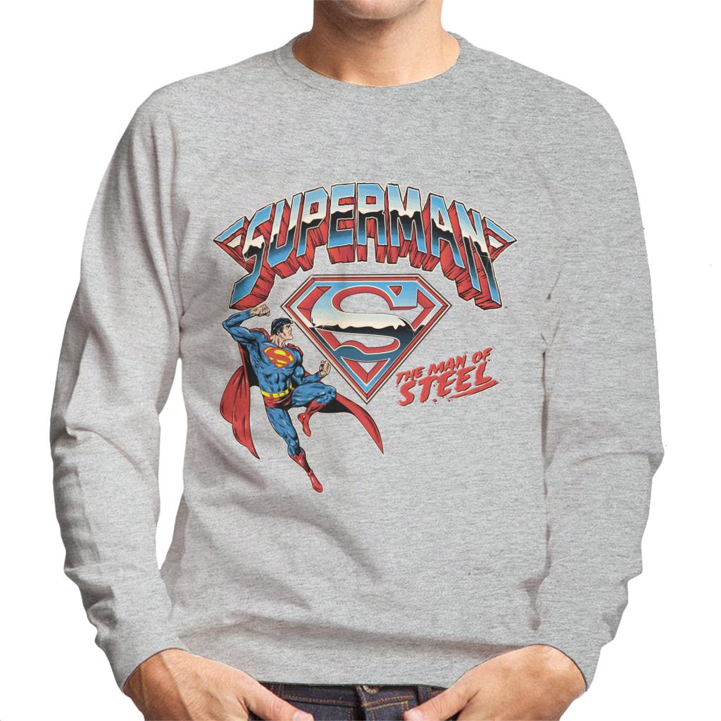 Superman Logo The Man Of Steel Men's Sweatshirt-ALL + EVERY