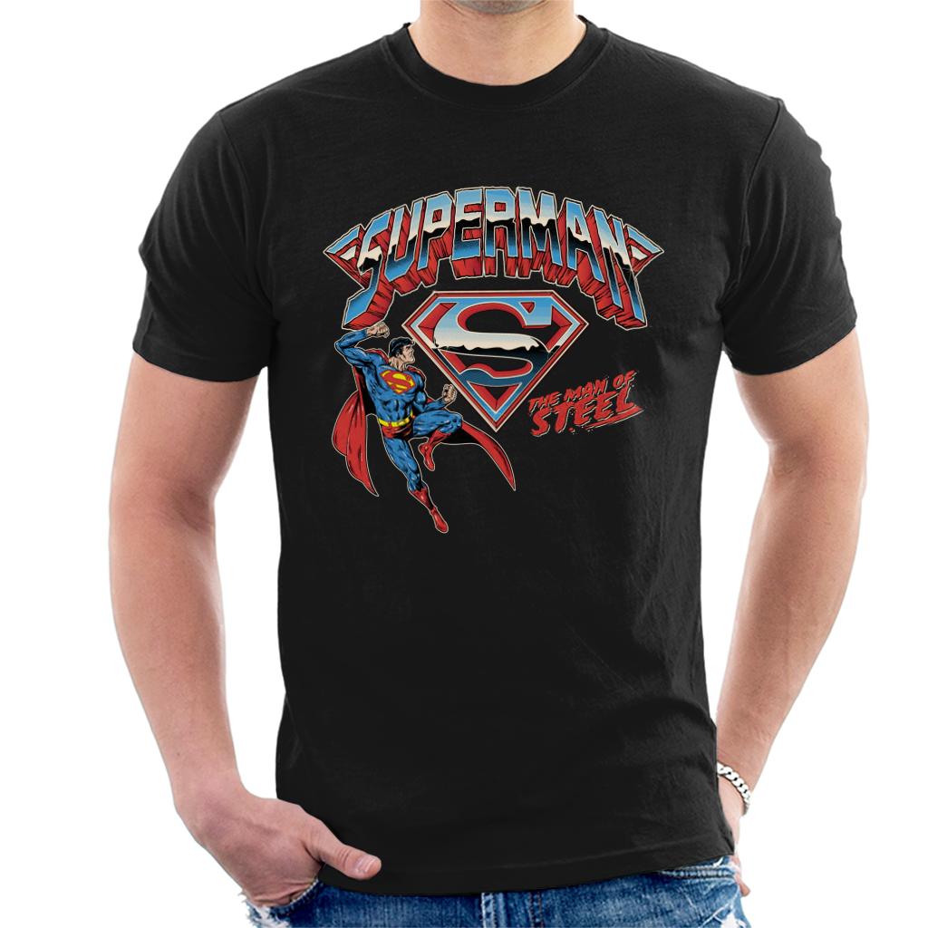 Superman Logo The Man Of Steel Men's T-Shirt-ALL + EVERY