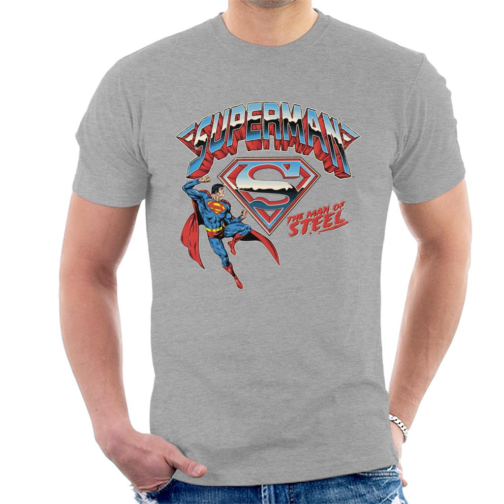 Superman Logo The Man Of Steel Men's T-Shirt-ALL + EVERY