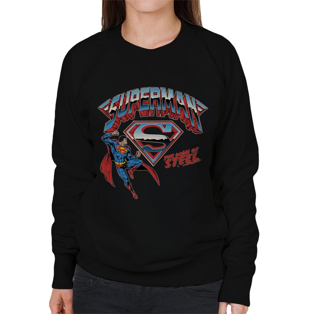 Superman Logo The Man Of Steel Women's Sweatshirt-ALL + EVERY