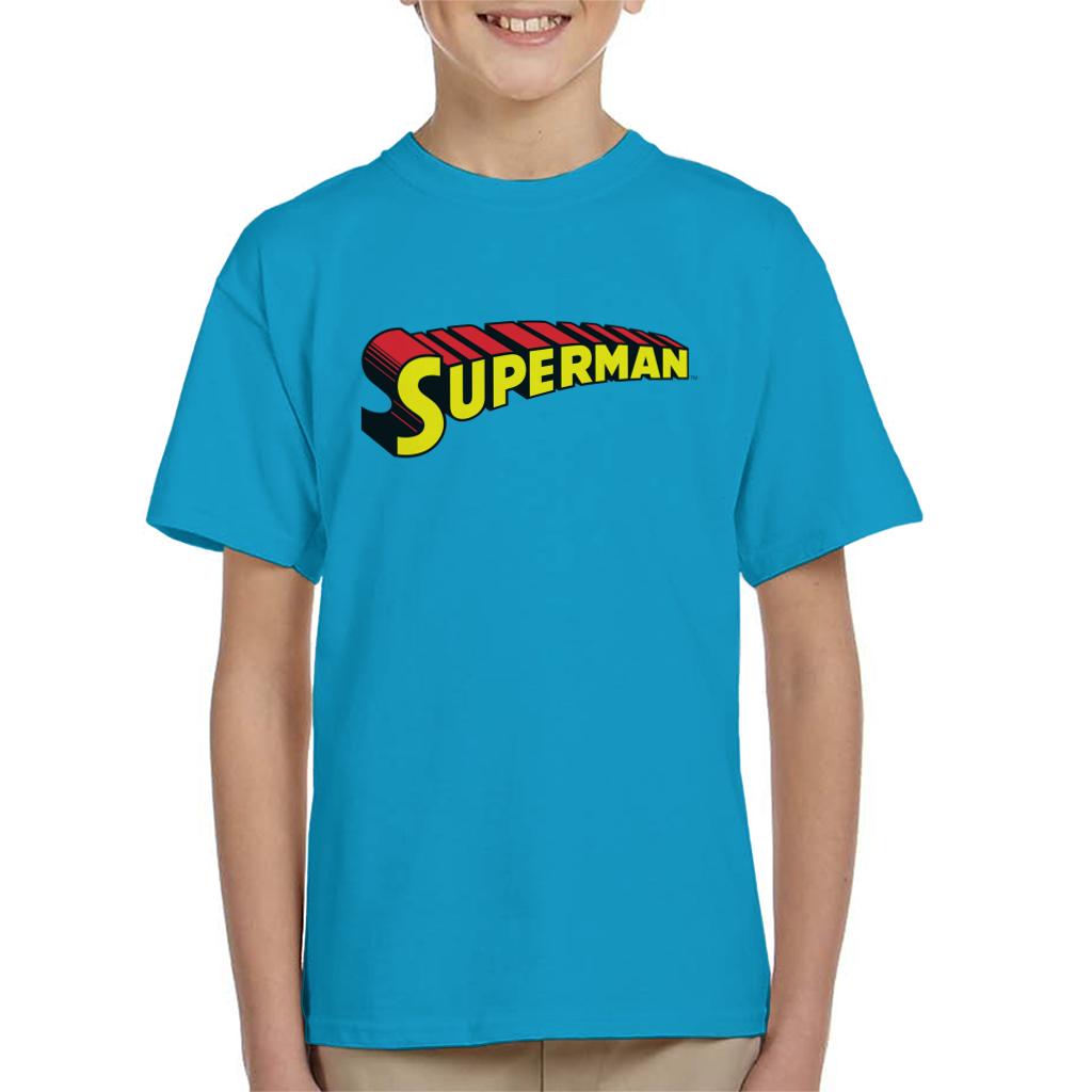 Superman 3 Dimensional Yellow Logo Kid's T-Shirt-ALL + EVERY