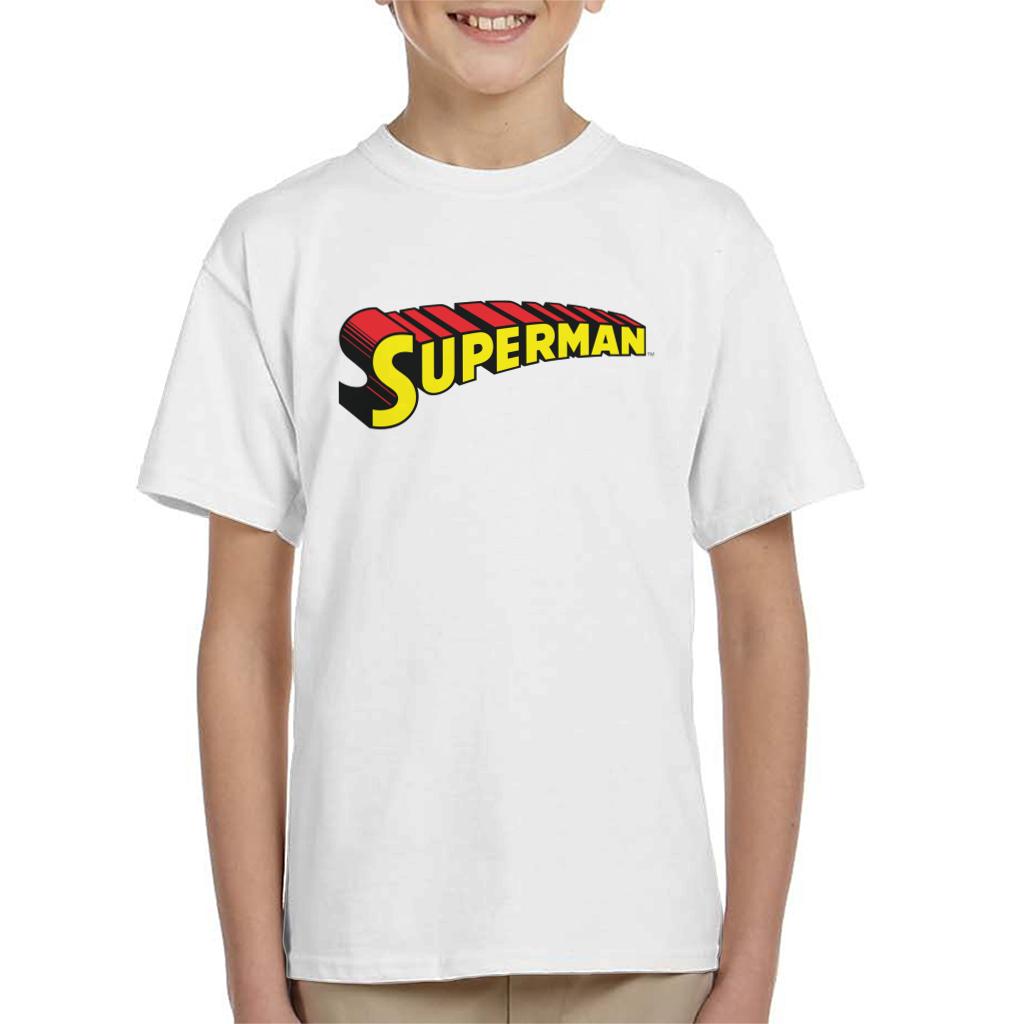 Superman 3 Dimensional Yellow Logo Kid's T-Shirt-ALL + EVERY