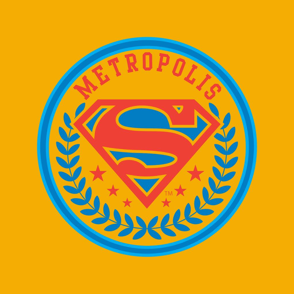 Superman Comic Metropolis Logo Men's T-Shirt-ALL + EVERY