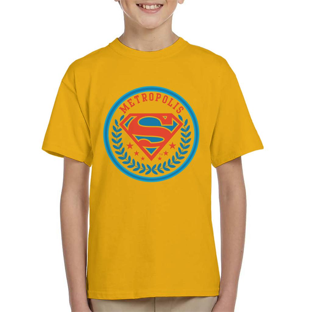 Superman Comic Metropolis Logo Kid's T-Shirt-ALL + EVERY