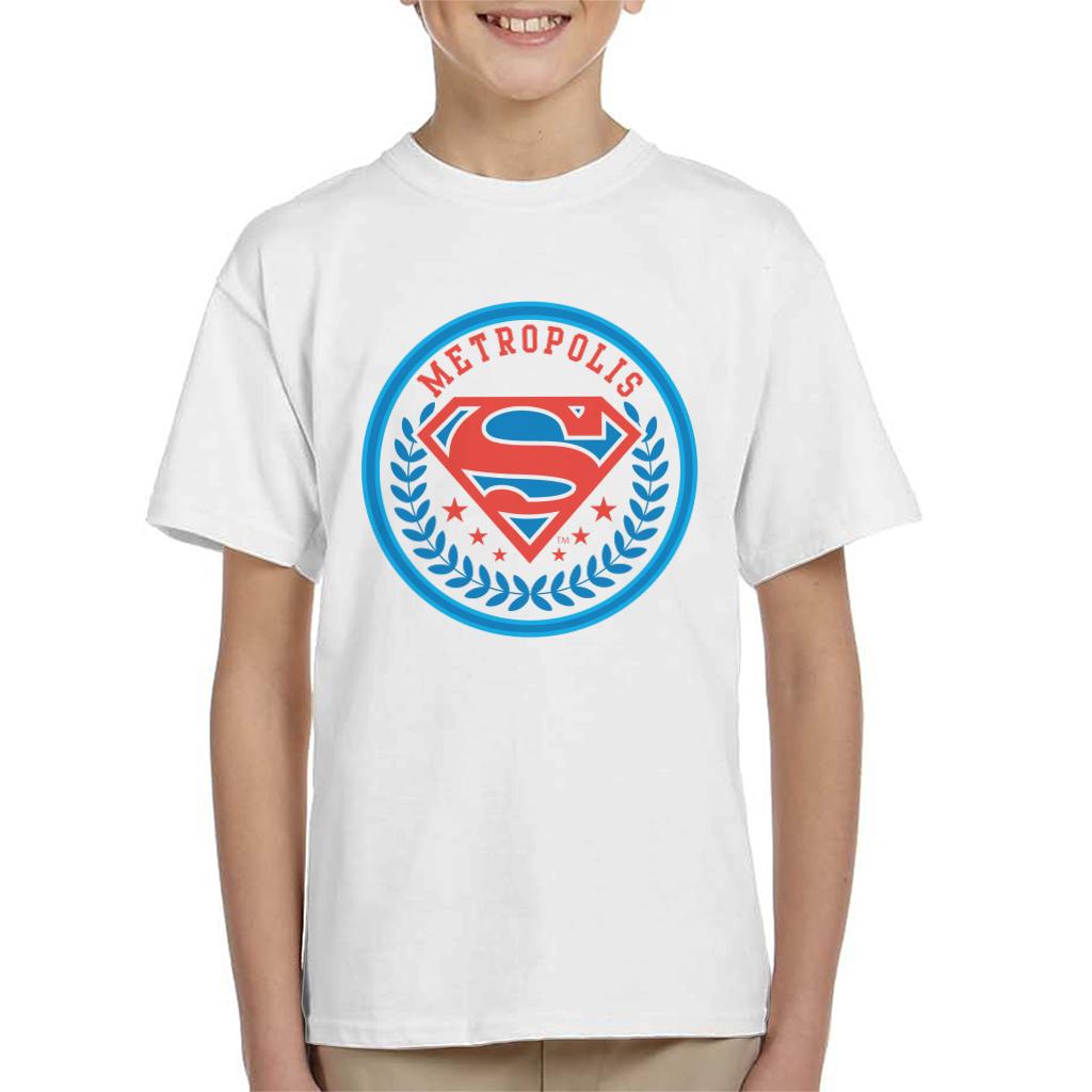 Superman Comic Metropolis Logo Kid's T-Shirt-ALL + EVERY