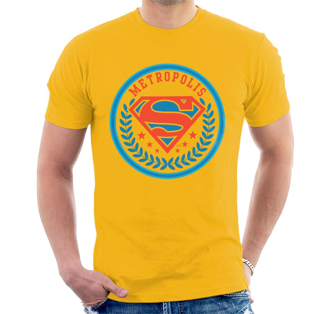 Superman Comic Metropolis Logo Men's T-Shirt-ALL + EVERY