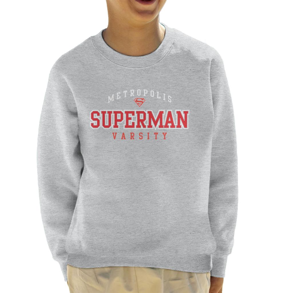 Superman Metropolis Varsity Logo Kid's Sweatshirt-ALL + EVERY