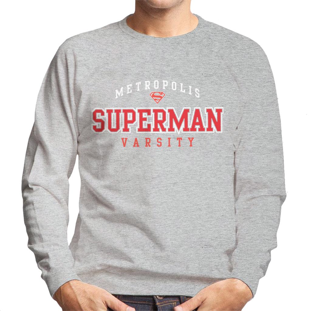 Superman Metropolis Varsity Logo Men's Sweatshirt-ALL + EVERY