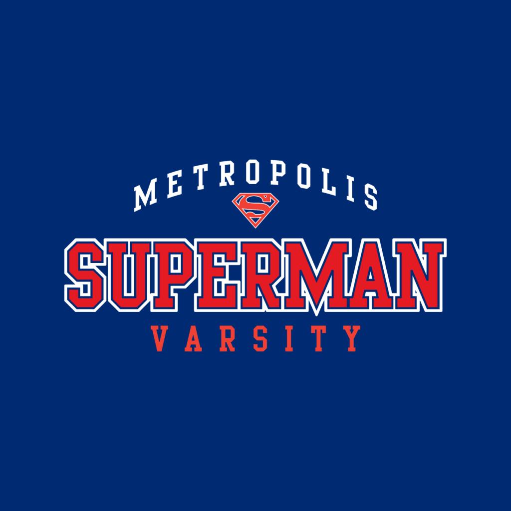 Superman Metropolis Varsity Logo Men's T-Shirt-ALL + EVERY