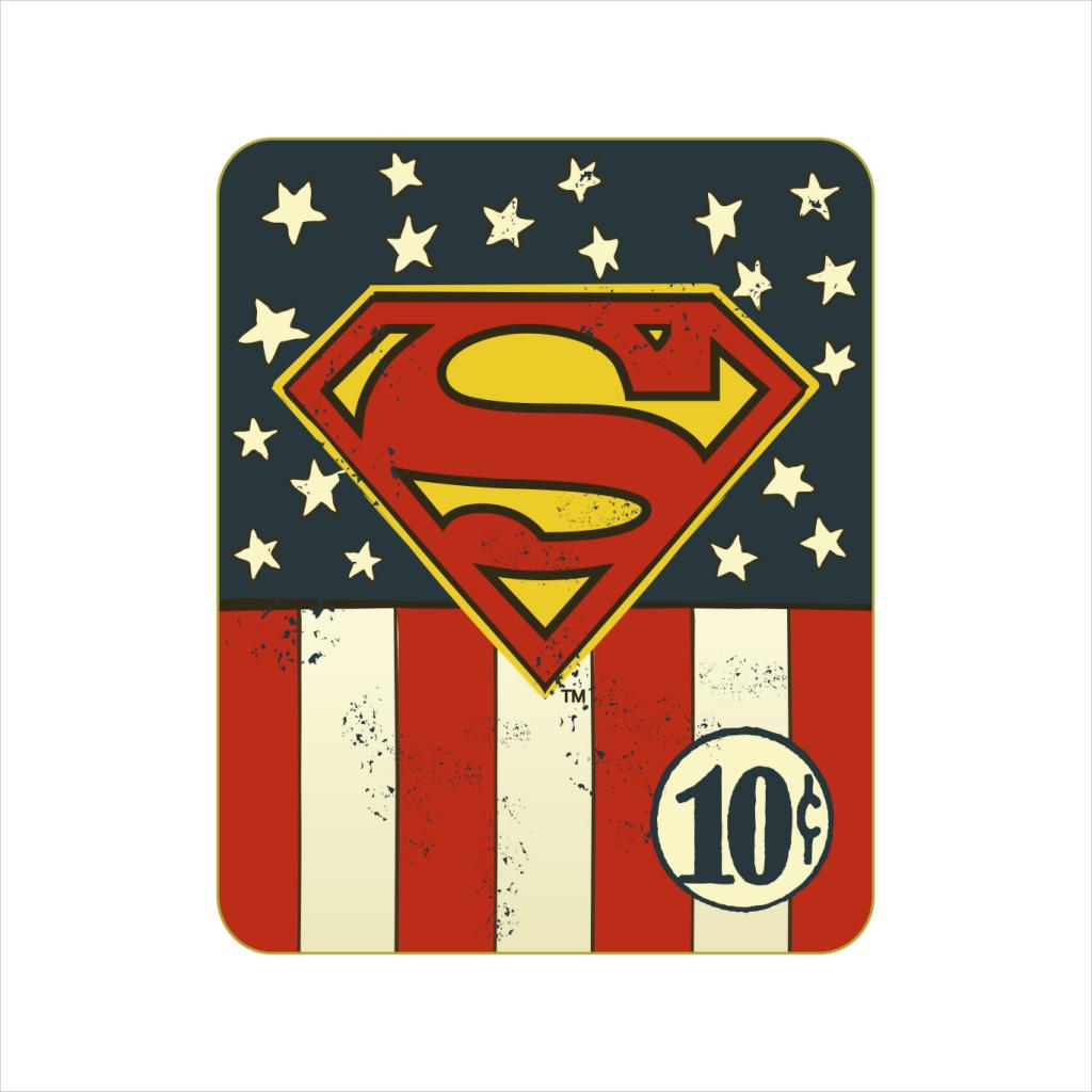 Superman US Flag Golden Age 10c Art Men's T-Shirt-ALL + EVERY