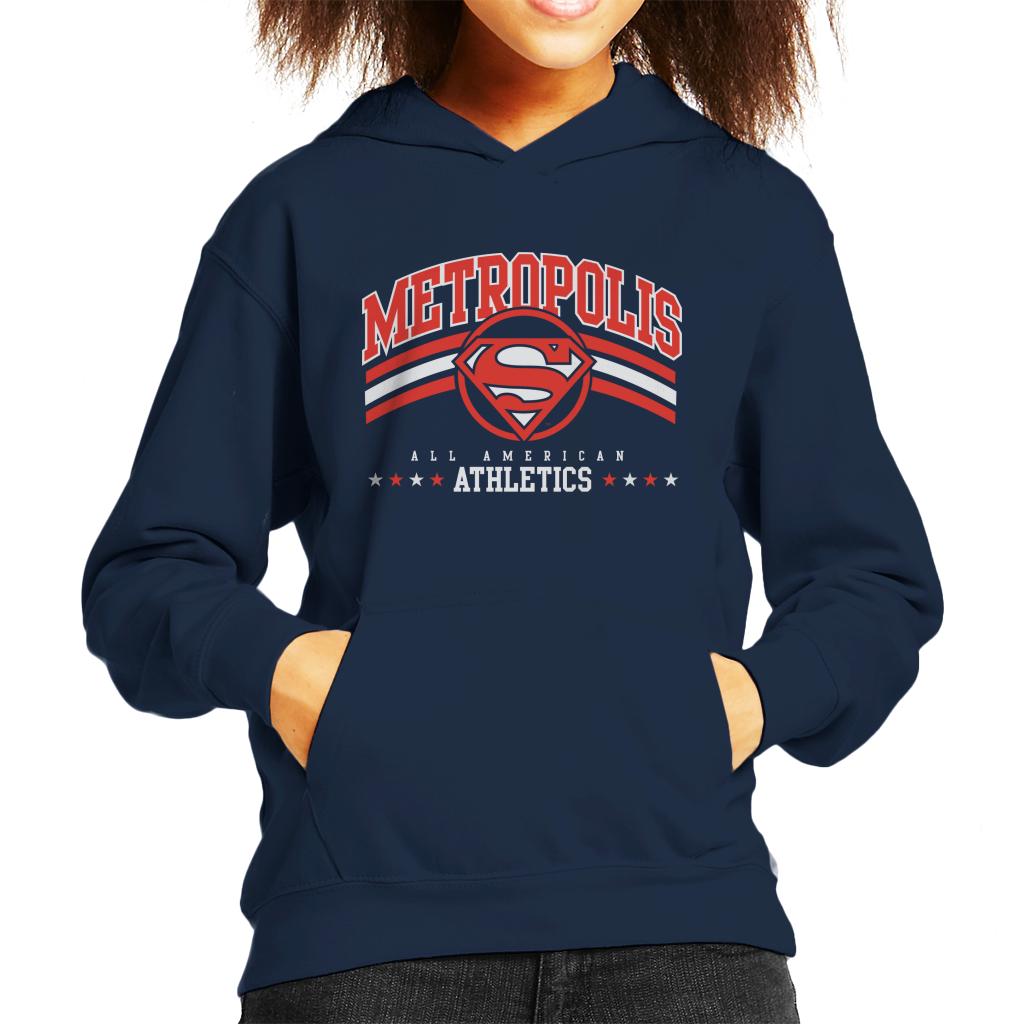 Superman Metropolis All American Athletics Kid's Hooded Sweatshirt-ALL + EVERY