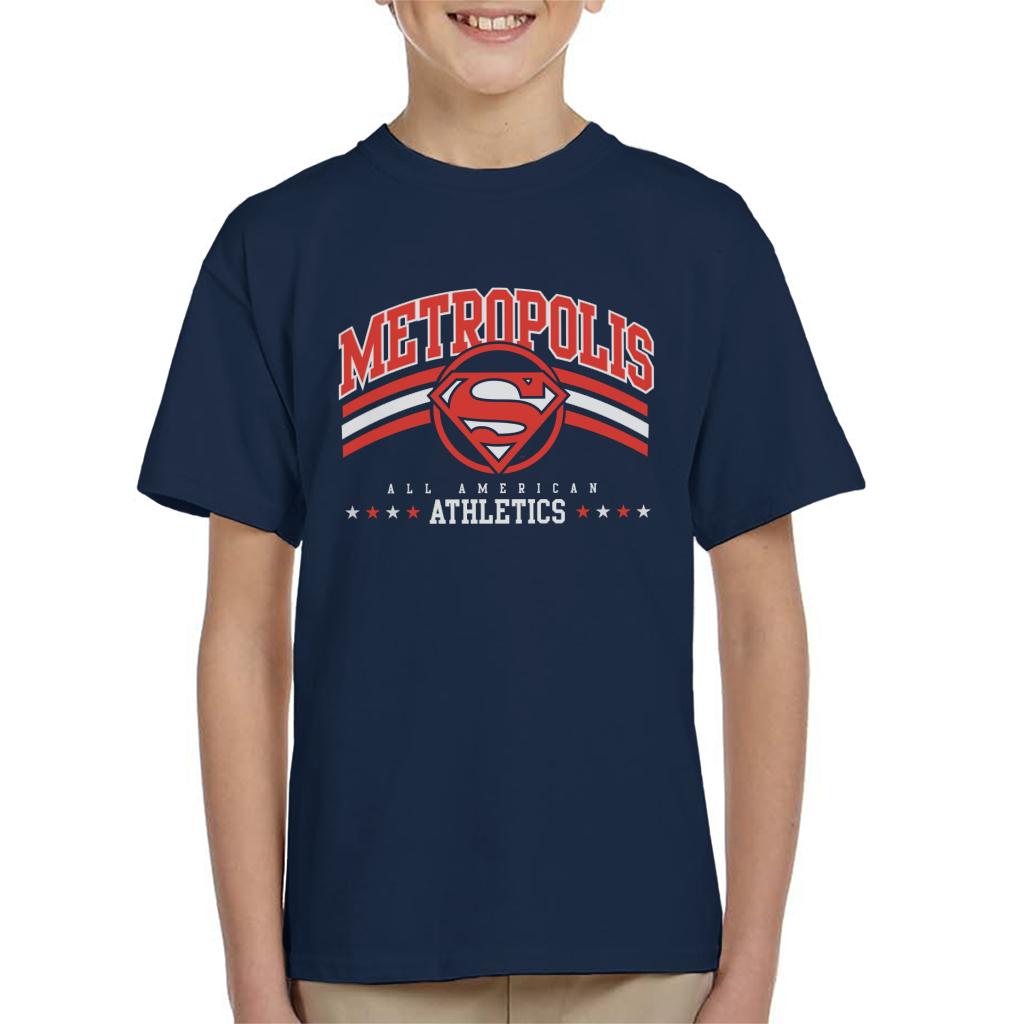 Superman Metropolis All American Athletics Kid's T-Shirt-ALL + EVERY