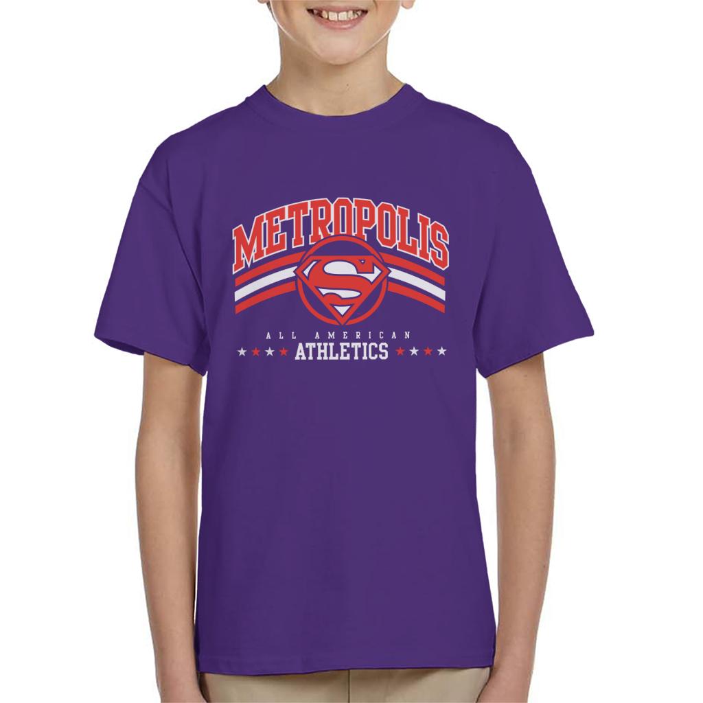 Superman Metropolis All American Athletics Kid's T-Shirt-ALL + EVERY