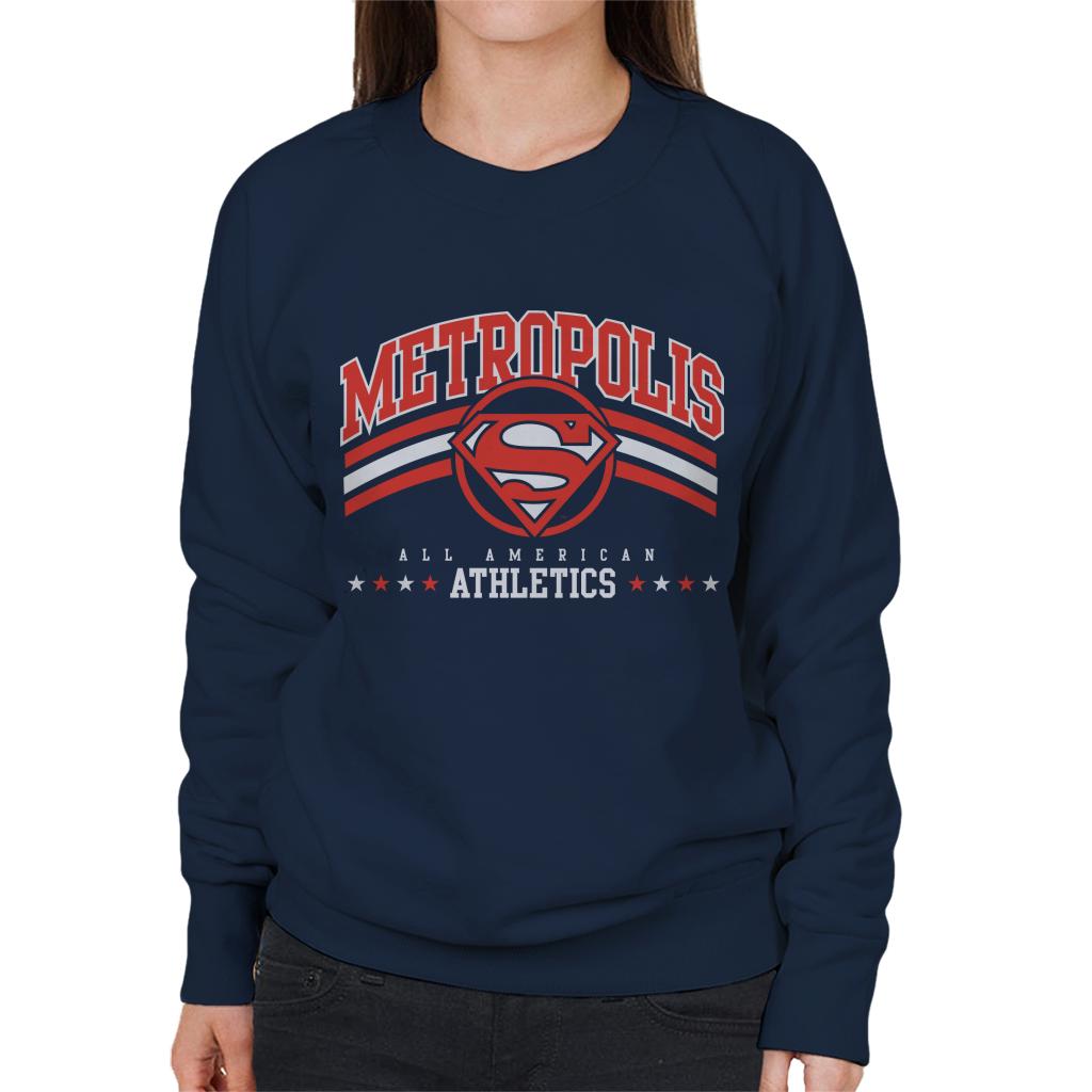 Superman Metropolis All American Athletics Women's Sweatshirt-ALL + EVERY