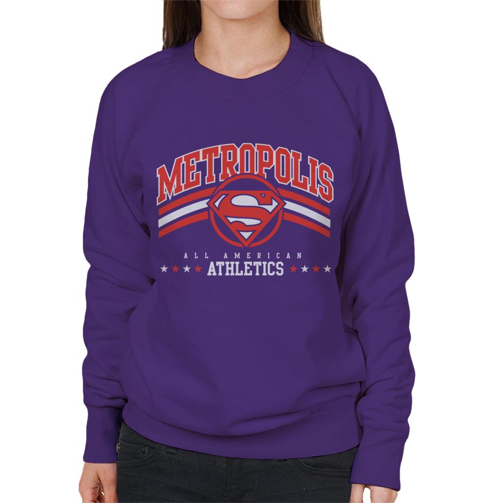 Superman Metropolis All American Athletics Women's Sweatshirt-ALL + EVERY