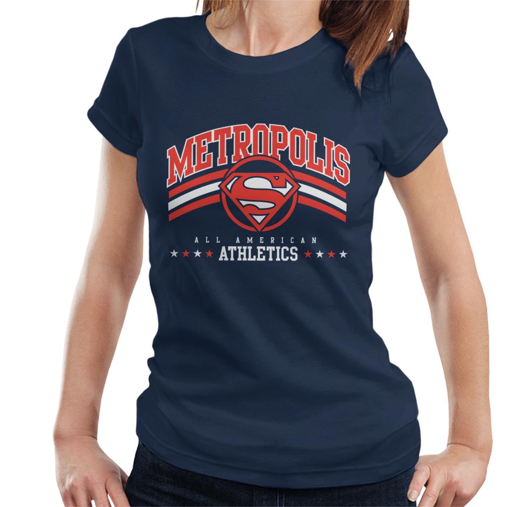 Superman Metropolis All American Athletics Women's T-Shirt-ALL + EVERY