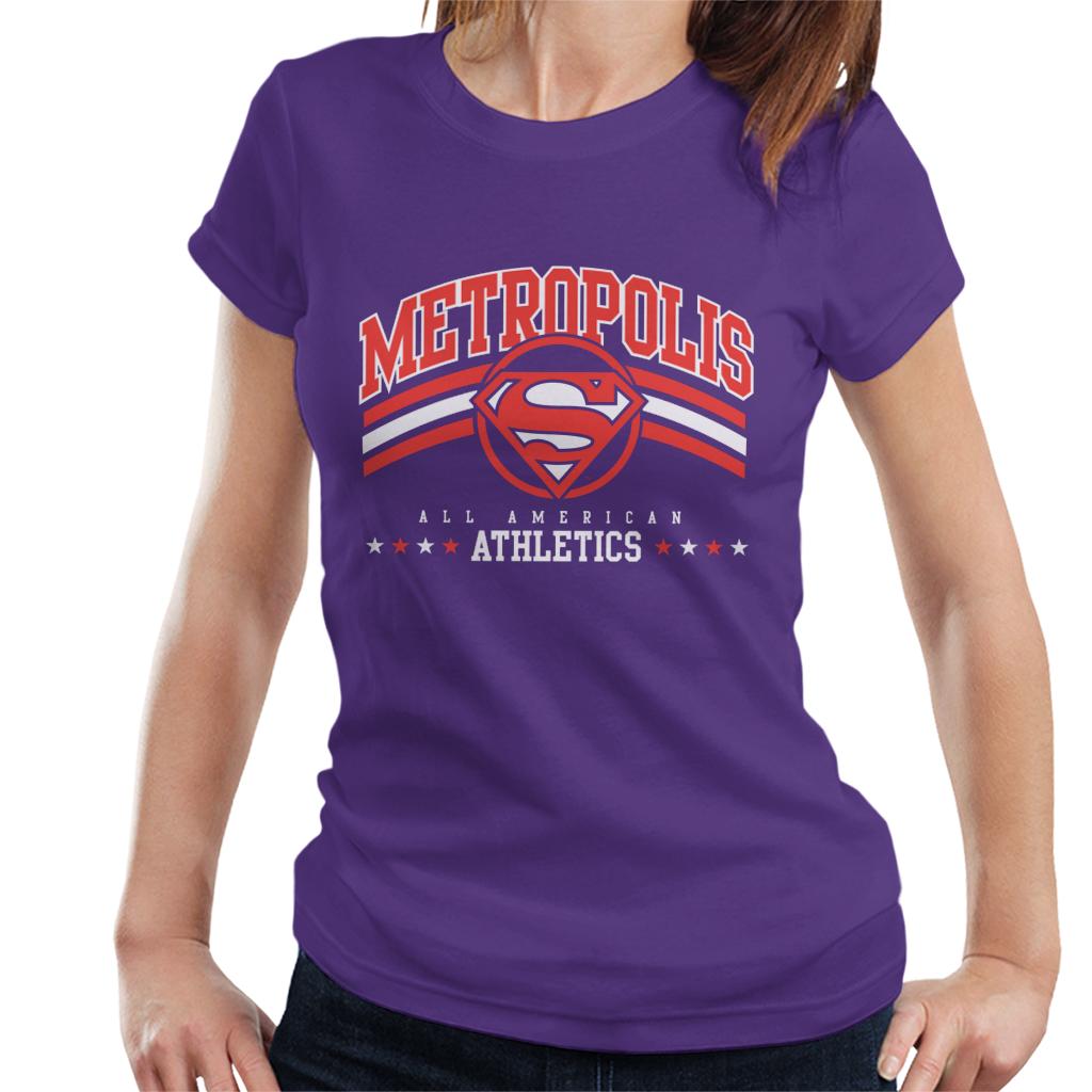 Superman Metropolis All American Athletics Women's T-Shirt-ALL + EVERY