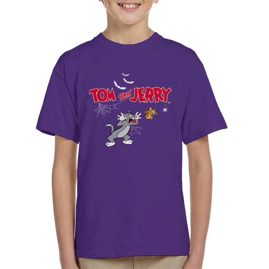 Tom and Jerry Halloween Jump Scare Kid's T-Shirt-ALL + EVERY