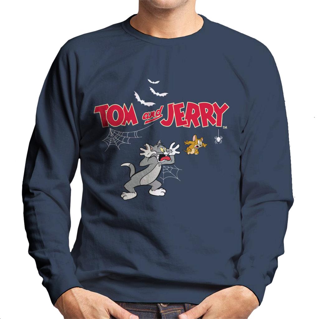 Tom and Jerry Halloween Jump Scare Men's Sweatshirt-ALL + EVERY