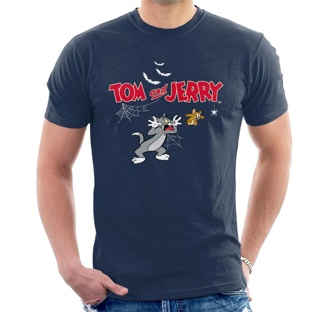 Tom and Jerry Halloween Jump Scare Men's T-Shirt-ALL + EVERY