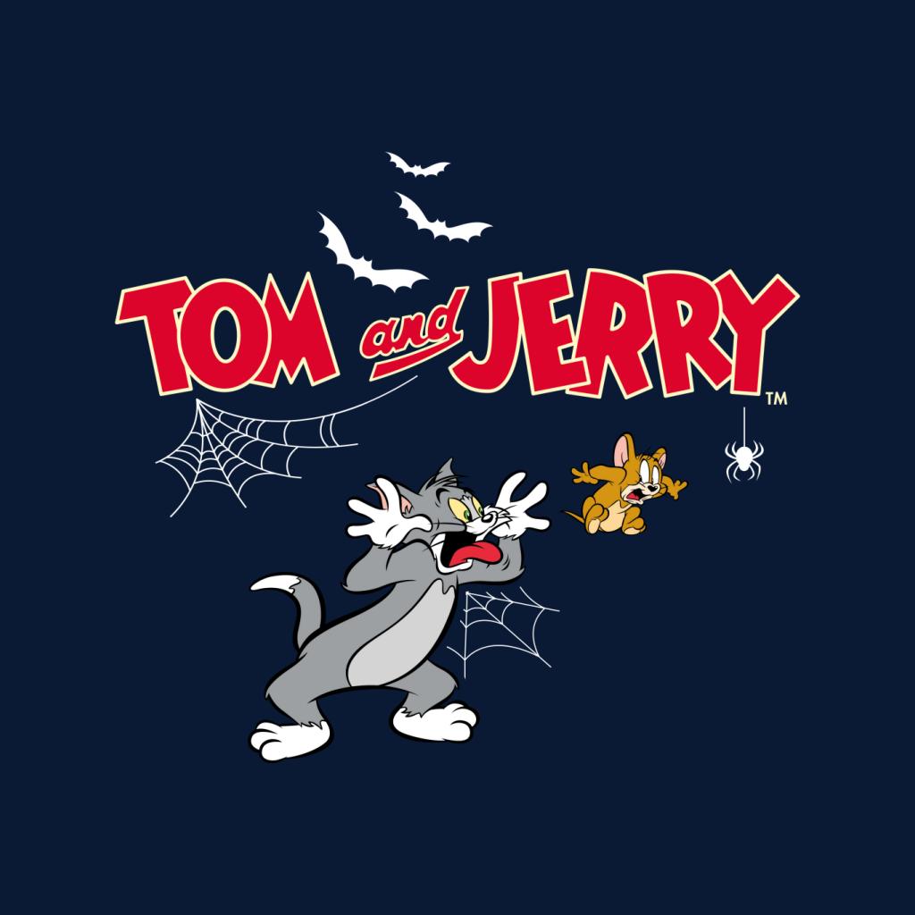 Tom and Jerry Halloween Jump Scare Men's T-Shirt-ALL + EVERY