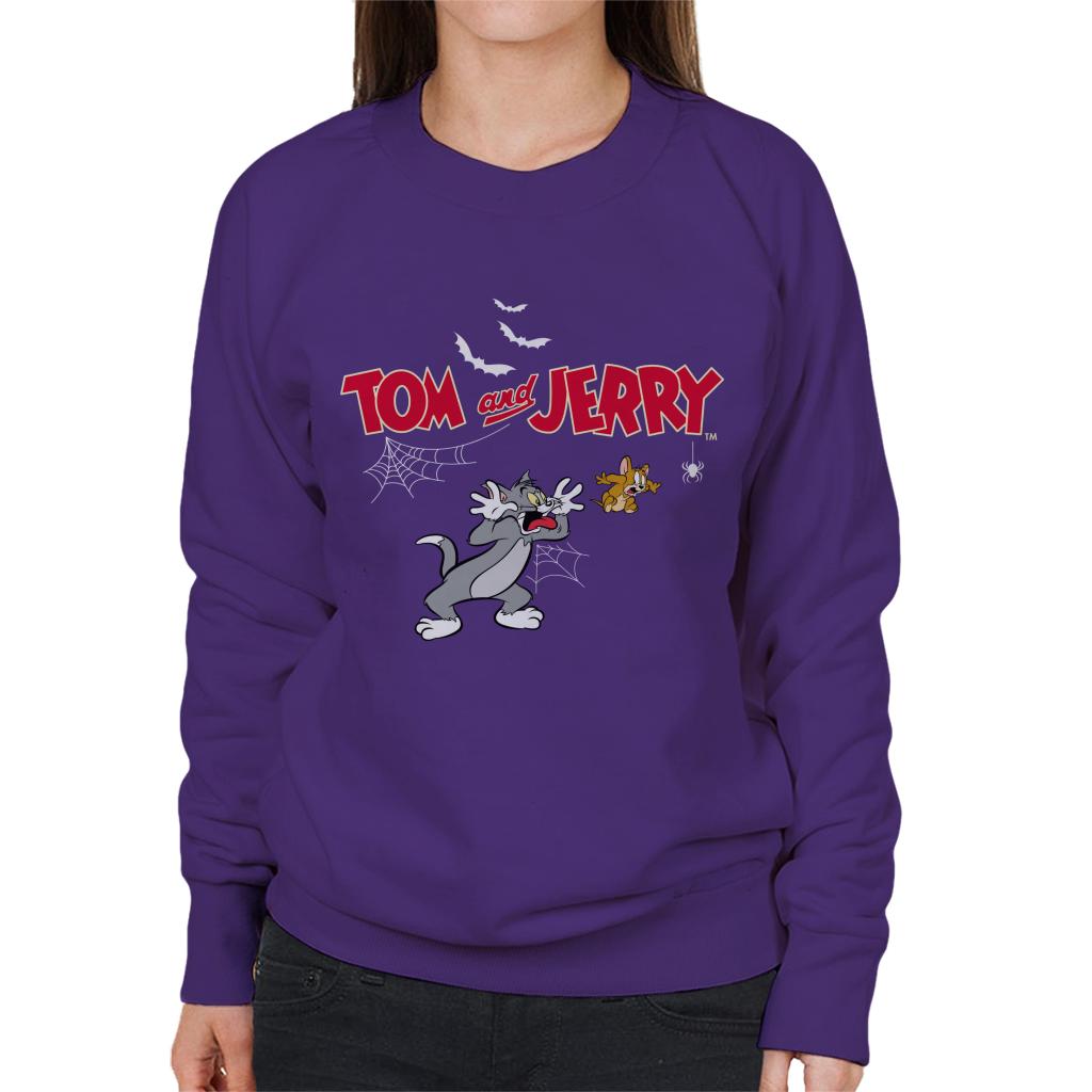 Tom and Jerry Halloween Jump Scare Women's Sweatshirt-ALL + EVERY