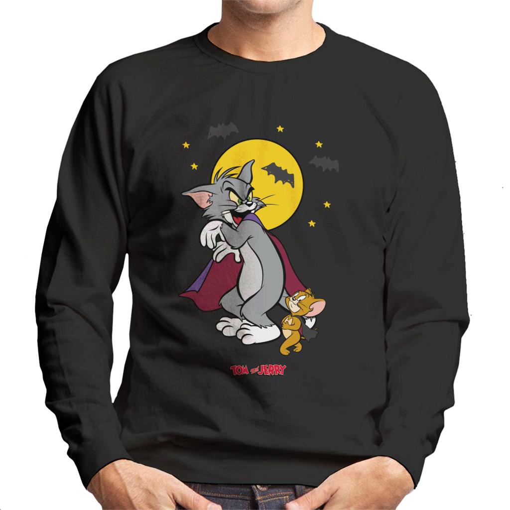 Tom and Jerry Halloween Vampires Men's Sweatshirt-ALL + EVERY