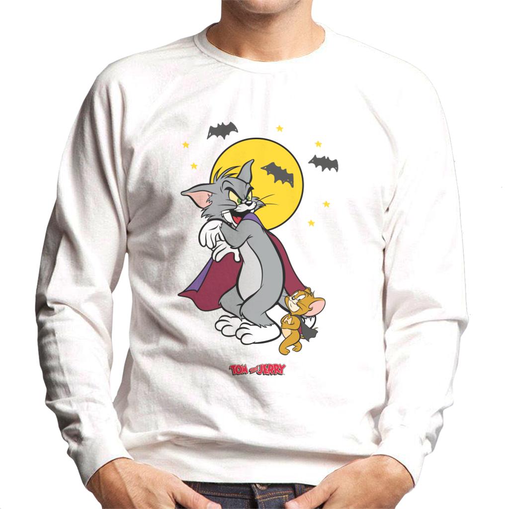 Tom and Jerry Halloween Vampires Men's Sweatshirt-ALL + EVERY