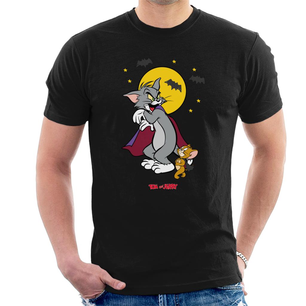 Tom and Jerry Halloween Vampires Men's T-Shirt-ALL + EVERY