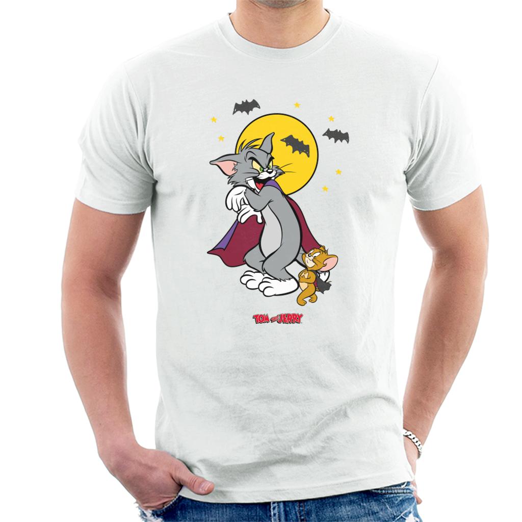 Tom and Jerry Halloween Vampires Men's T-Shirt-ALL + EVERY