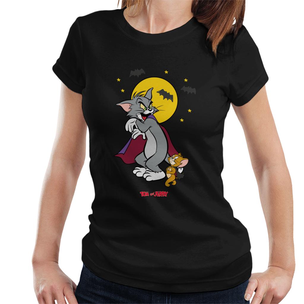 Tom and Jerry Halloween Vampires Women's T-Shirt-ALL + EVERY