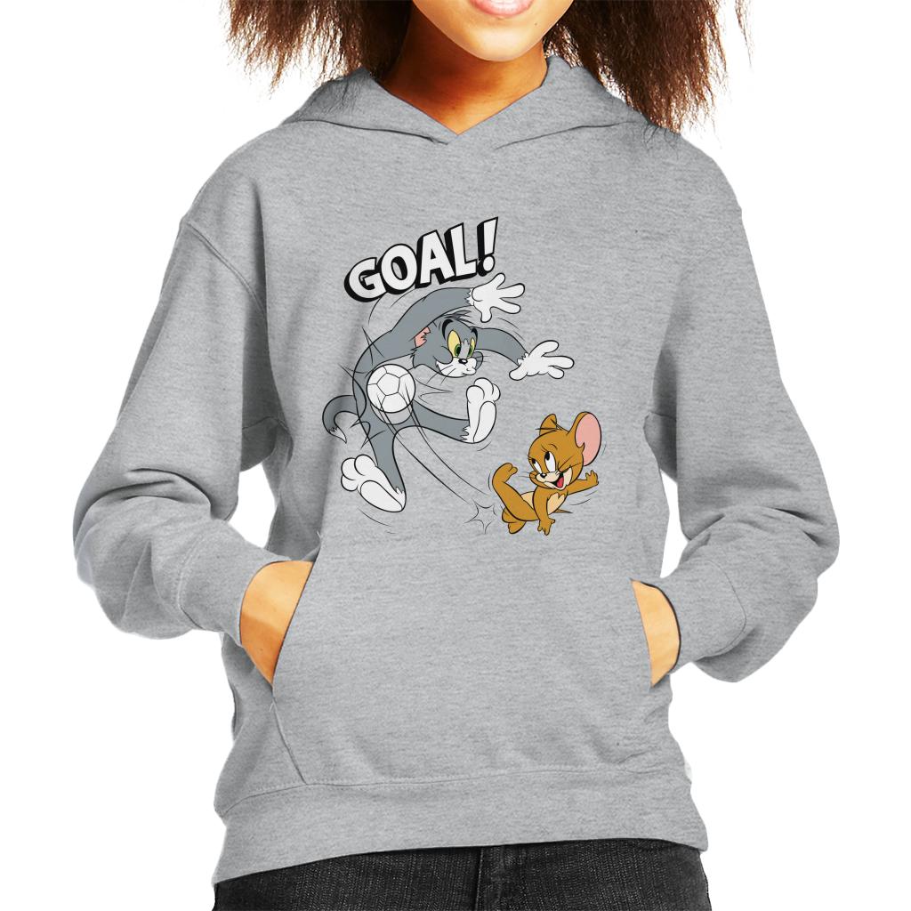 Tom and Jerry Football Goal Kid's Hooded Sweatshirt-ALL + EVERY