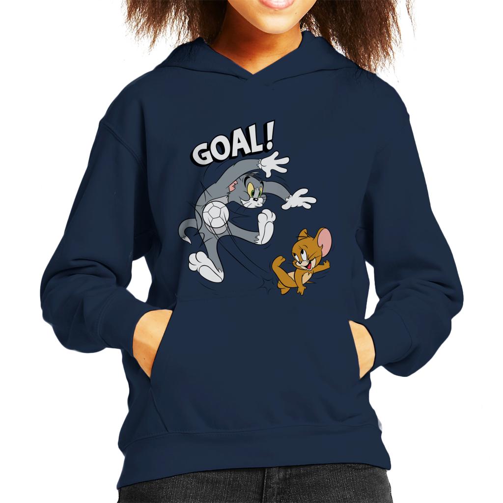 Tom and Jerry Football Goal Kid's Hooded Sweatshirt-ALL + EVERY