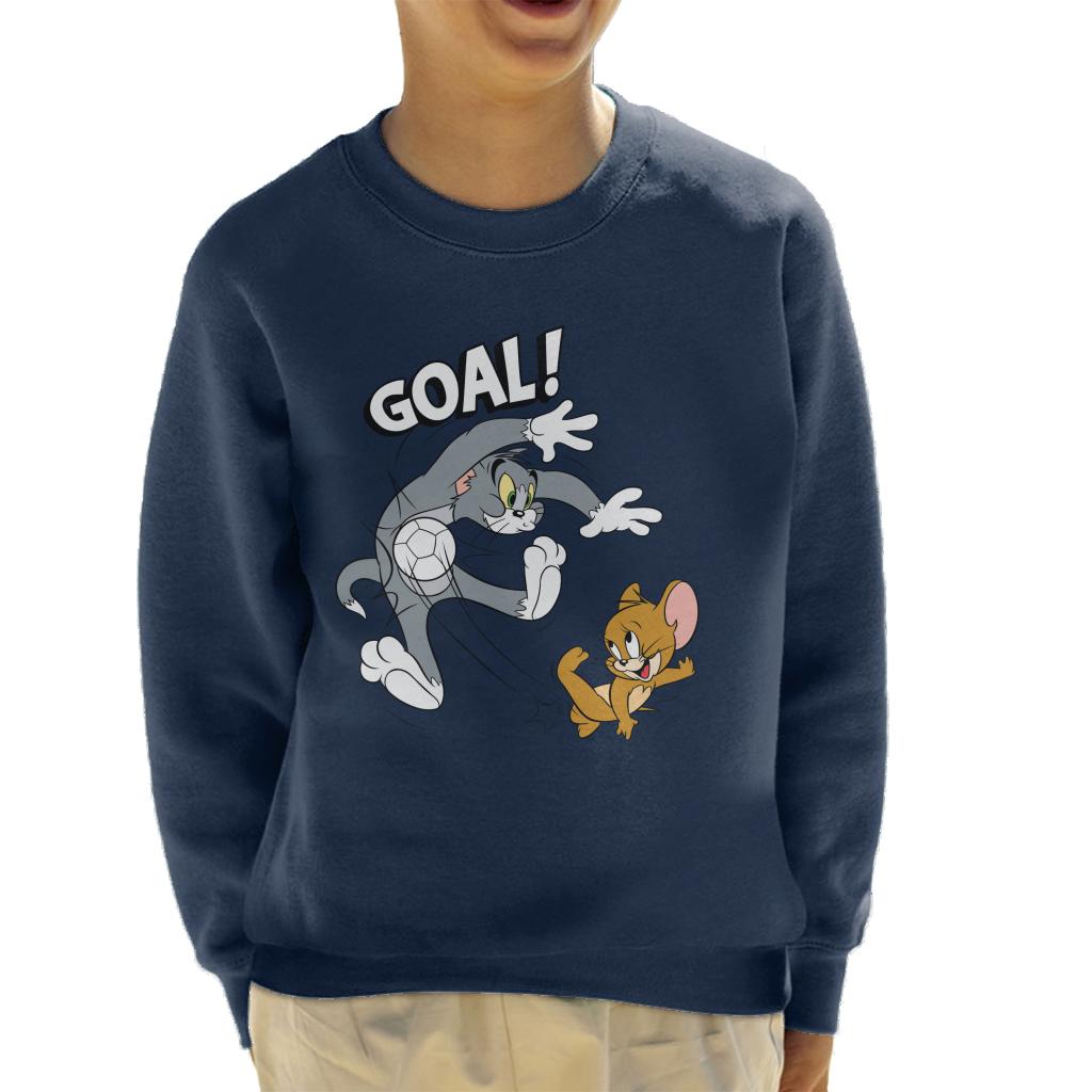 Tom and Jerry Football Goal Kid's Sweatshirt-ALL + EVERY