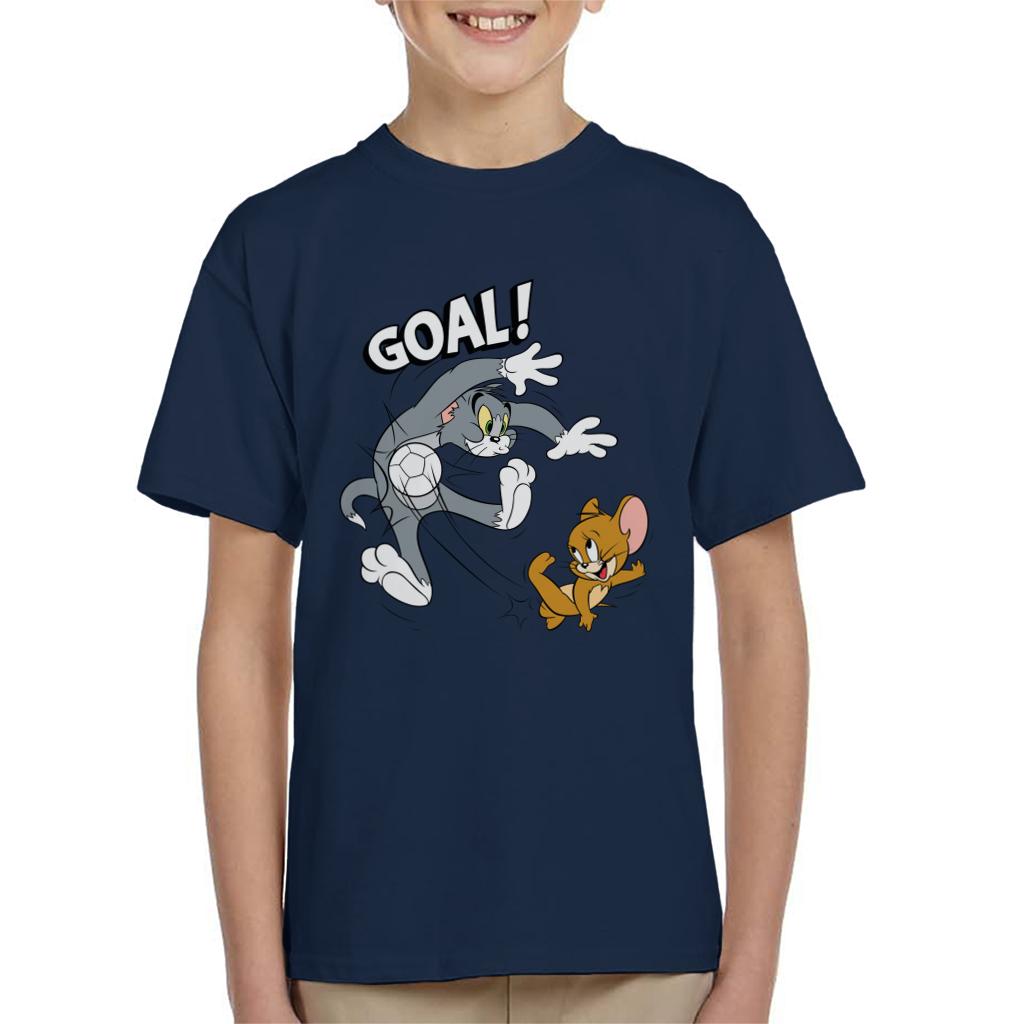 Tom and Jerry Football Goal Kid's T-Shirt-ALL + EVERY