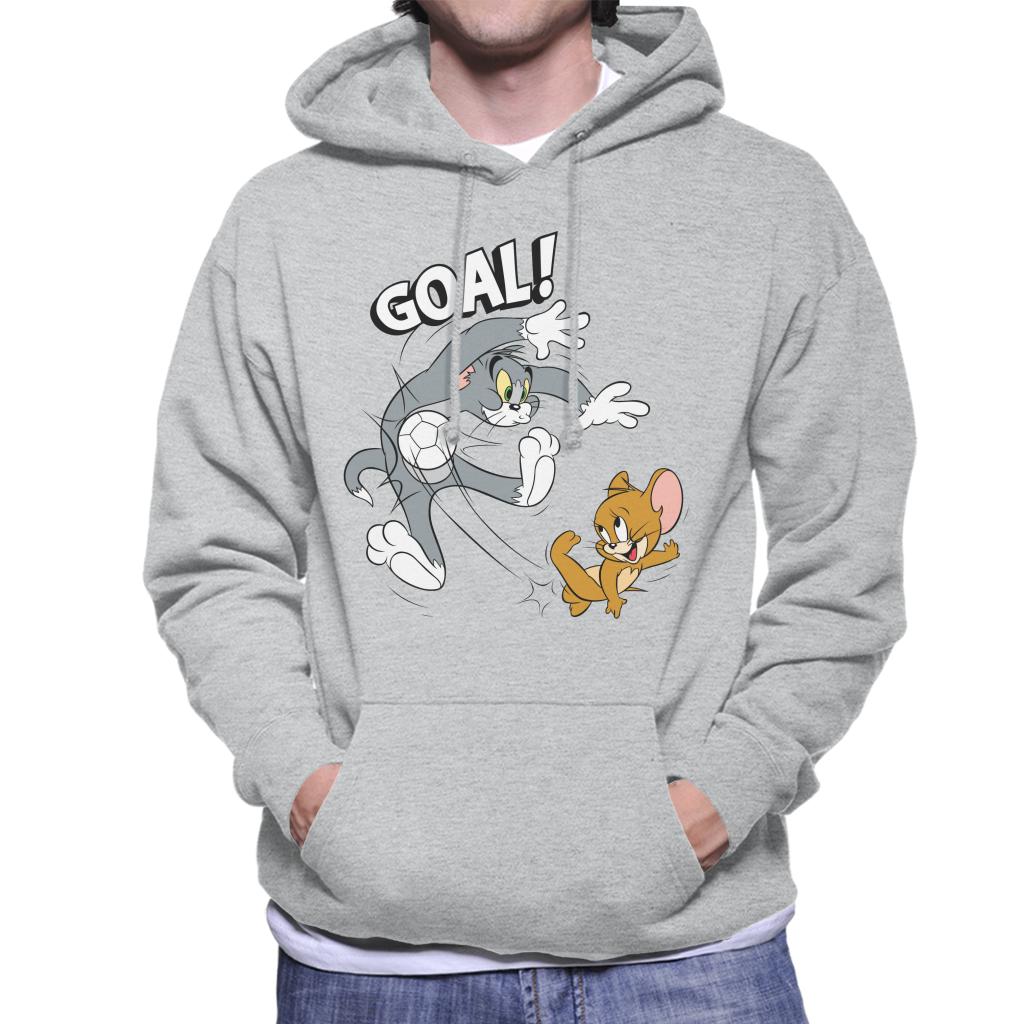 Tom and Jerry Football Goal Men's Hooded Sweatshirt-ALL + EVERY