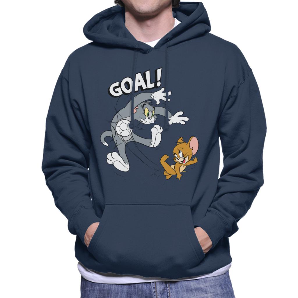 Tom and Jerry Football Goal Men's Hooded Sweatshirt-ALL + EVERY