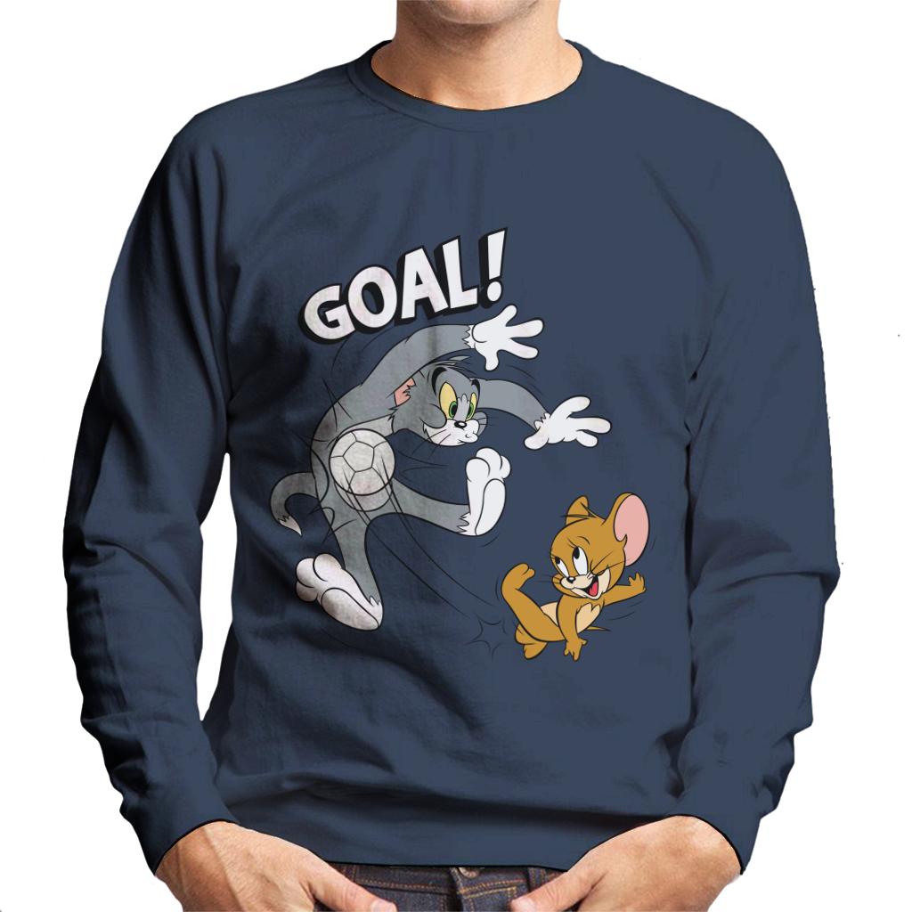 Tom and Jerry Football Goal Men's Sweatshirt-ALL + EVERY