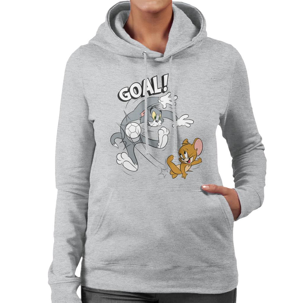 Tom and Jerry Football Goal Women's Hooded Sweatshirt-ALL + EVERY