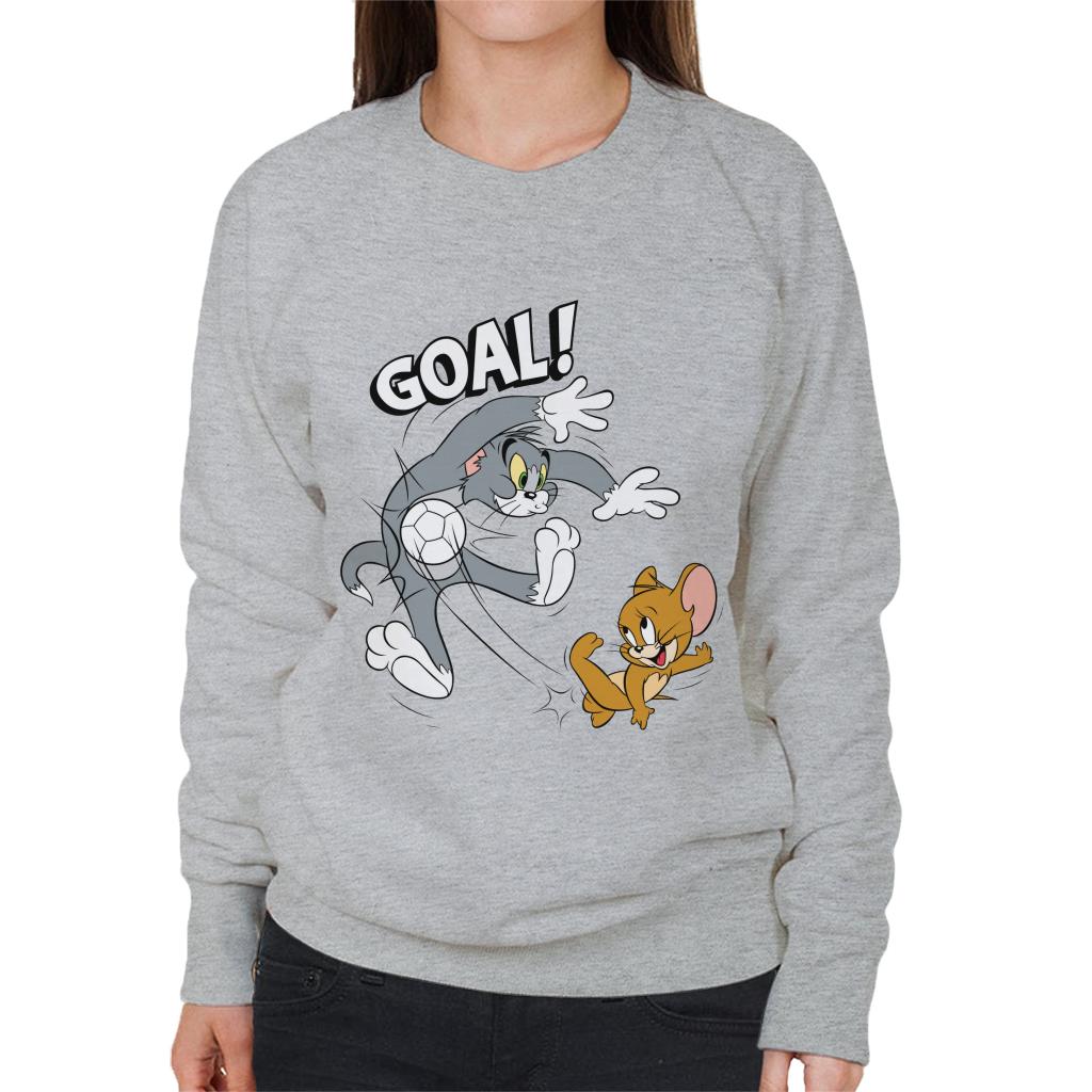 Tom and Jerry Football Goal Women's Sweatshirt-ALL + EVERY