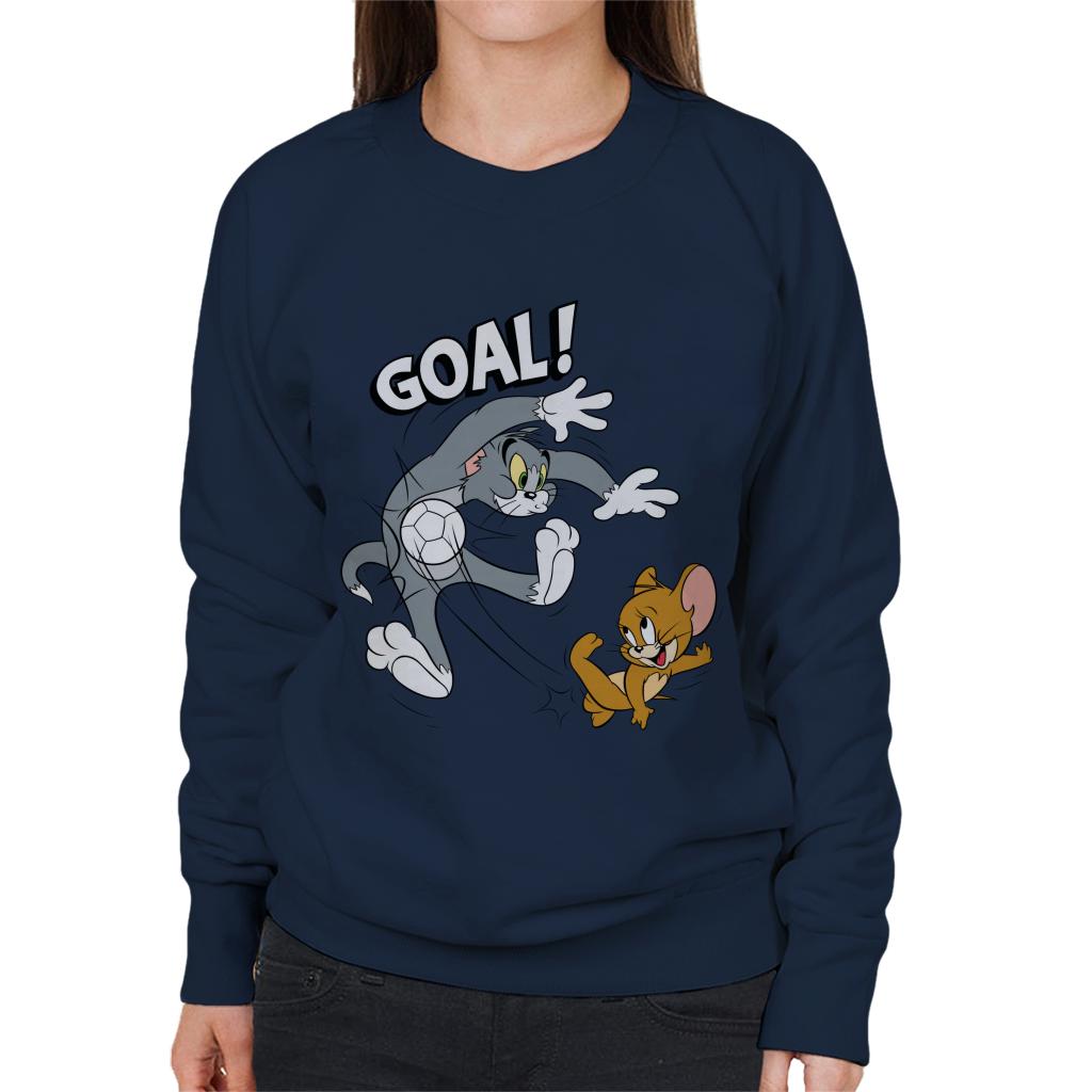 Tom and Jerry Football Goal Women's Sweatshirt-ALL + EVERY