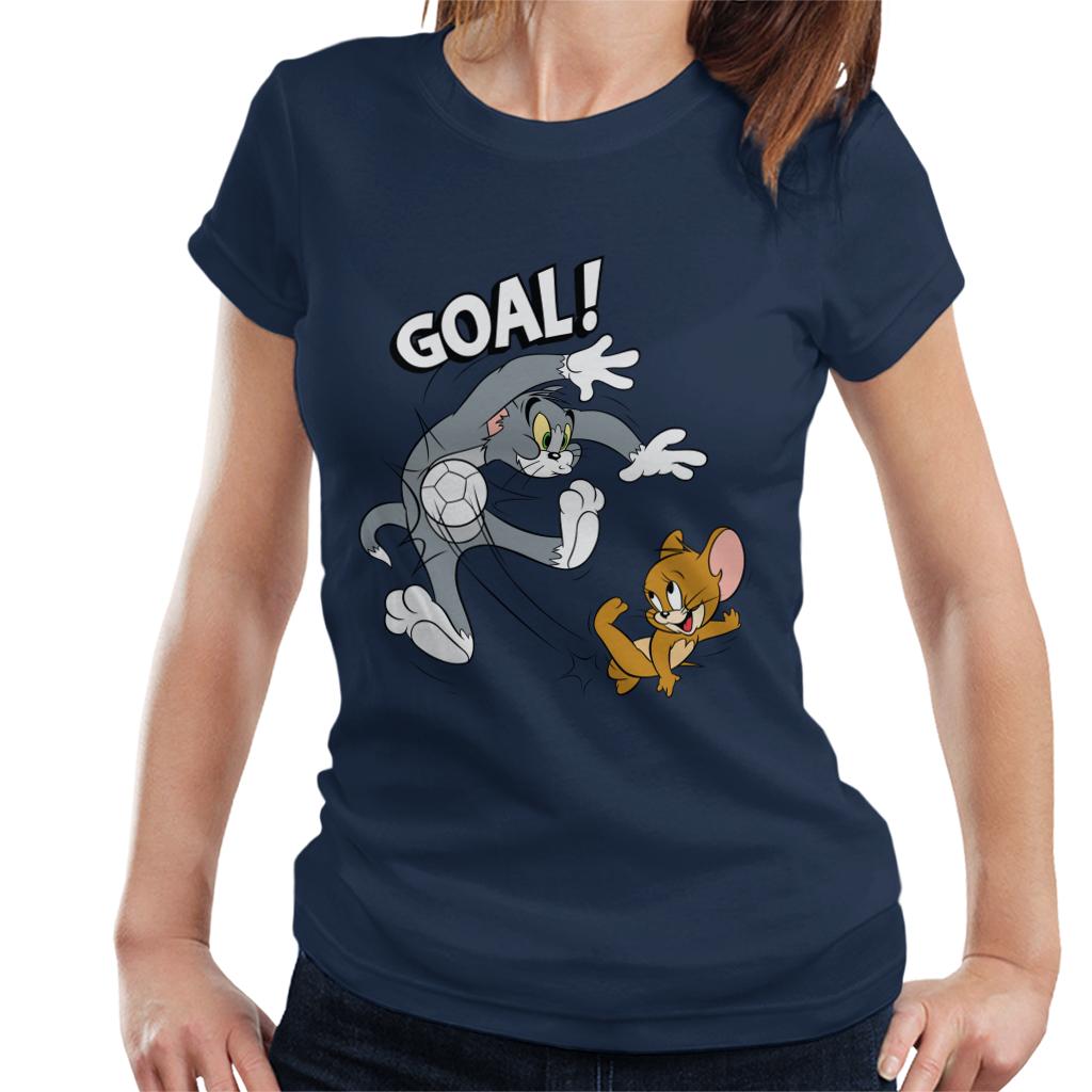 Tom and Jerry Football Goal Women's T-Shirt-ALL + EVERY