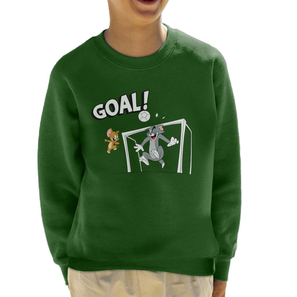 Tom and Jerry Football Back Of The Net Kid's Sweatshirt-ALL + EVERY