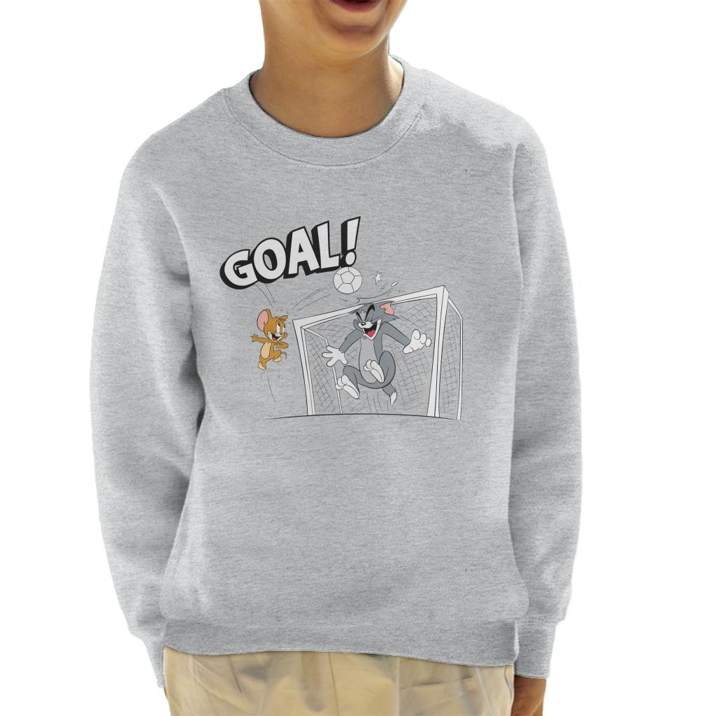 Tom and Jerry Football Back Of The Net Kid's Sweatshirt-ALL + EVERY