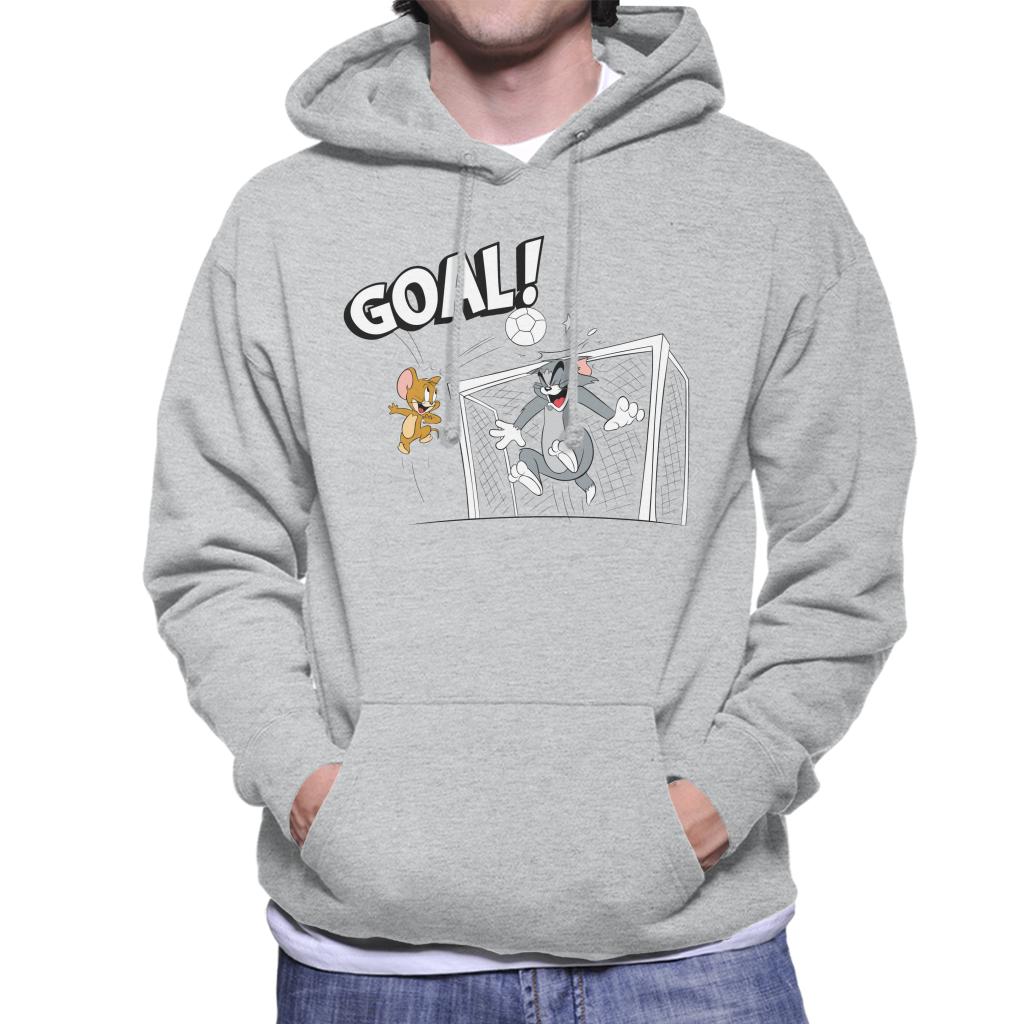 Tom and Jerry Football Back Of The Net Men's Hooded Sweatshirt-ALL + EVERY