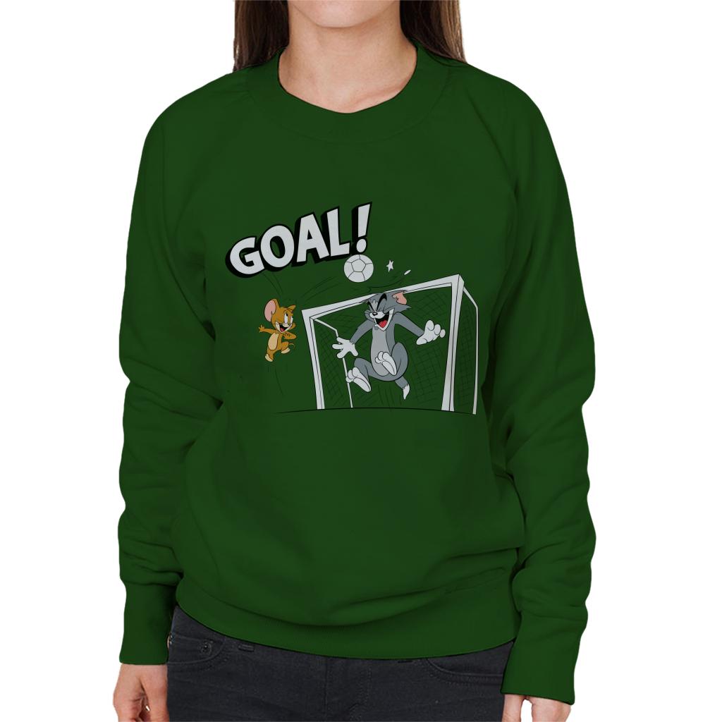 Tom and Jerry Football Back Of The Net Women's Sweatshirt-ALL + EVERY