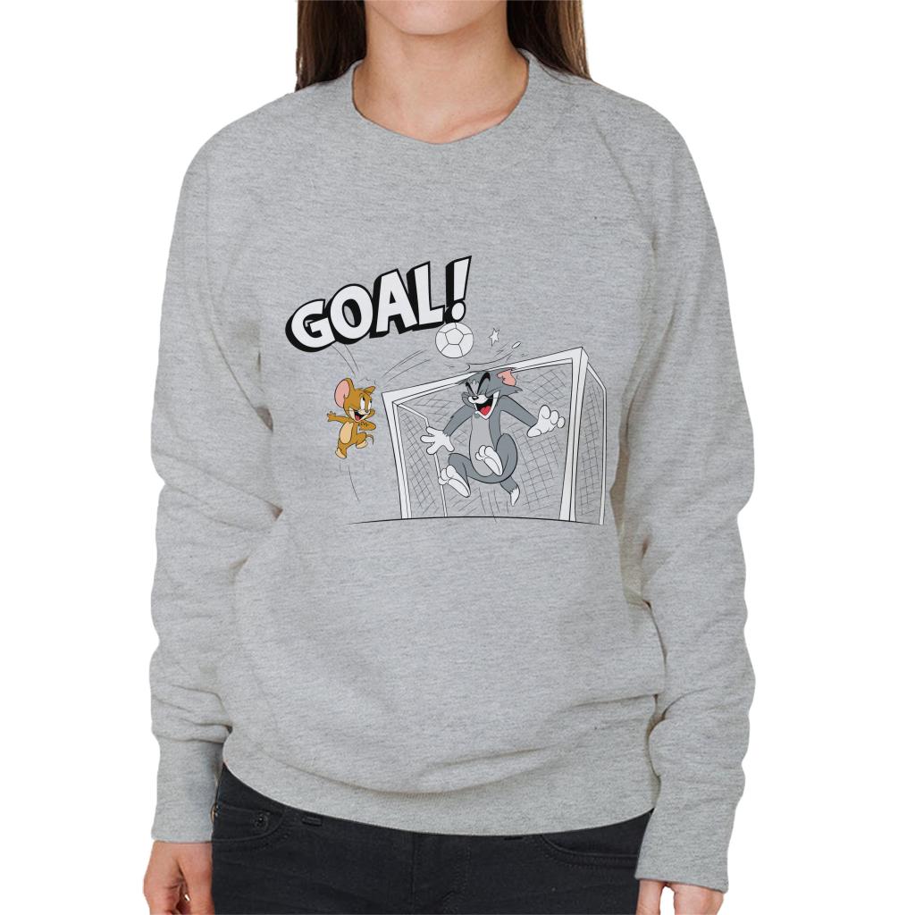 Tom and Jerry Football Back Of The Net Women's Sweatshirt-ALL + EVERY