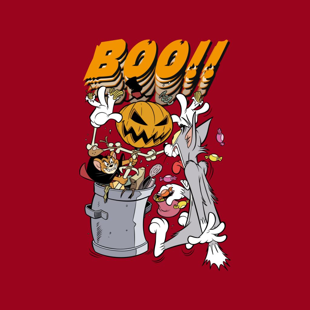 Tom and Jerry Halloween Pumpkin Boom Men's T-Shirt-ALL + EVERY